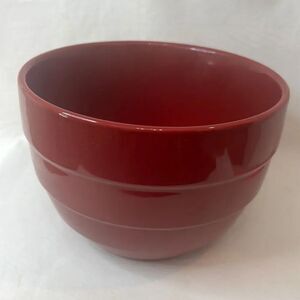 Celebrating Home Mixing Bowl 8 Cups 7 3/4 In Round 5 1/4 Tall Burgundy Red Serve